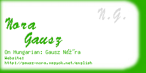 nora gausz business card